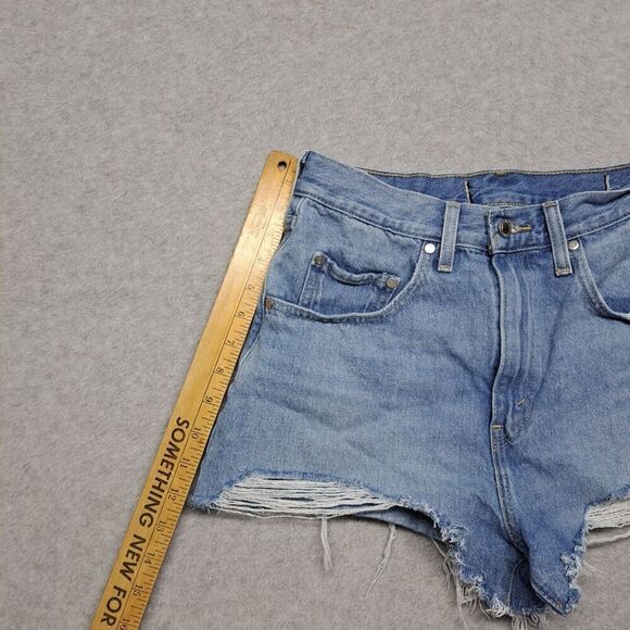 Vintage Levis Silvertab Jean Shorts Womens 28 Blue Cuttoff Rocker - Picture 3 of 14